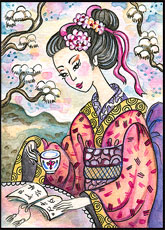 afternoon Tea - ACEO Giclee. Click to view details